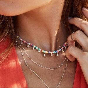 Kendra Scott Reese Choker Necklace Neon & Gold